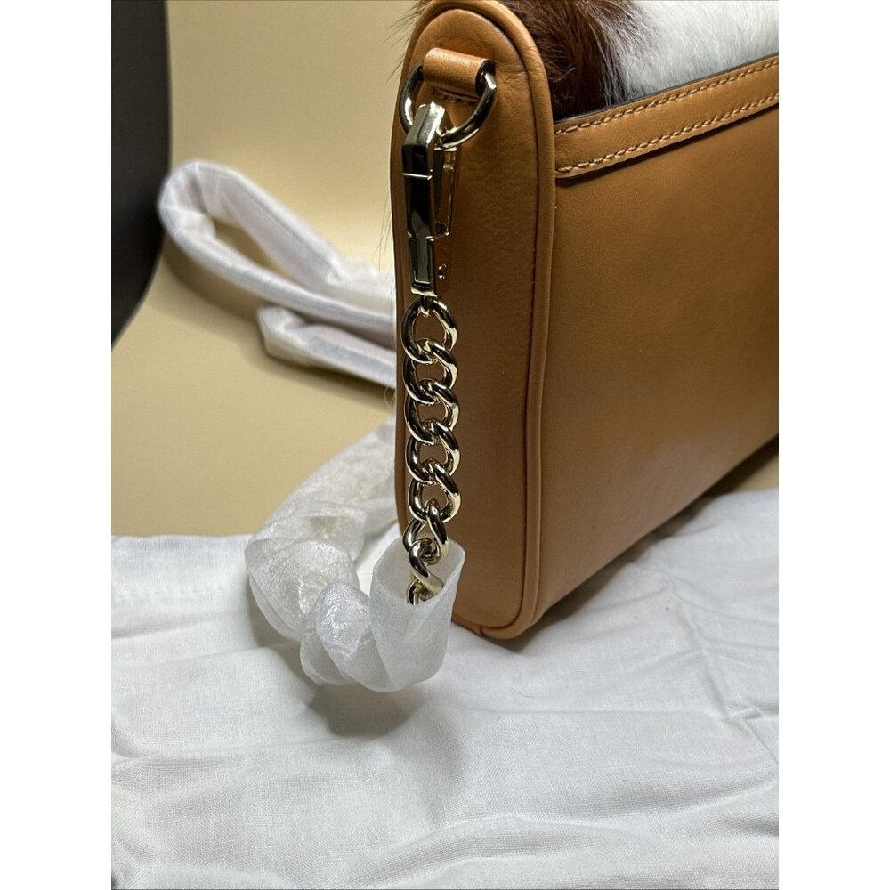 Rebecca Minkoff Haircalf/Sand Mini Mac Purse W/Leather & Gold Chain Strap - Picture 7 of 16